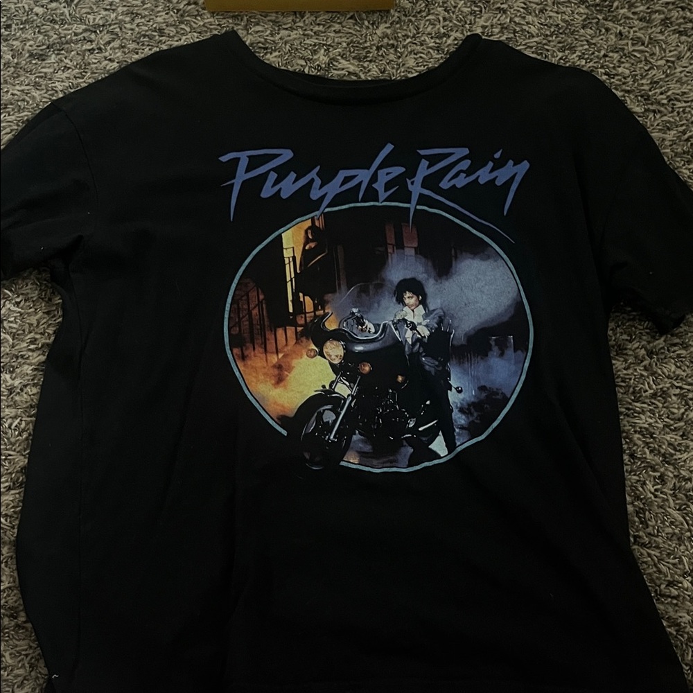 Purple Rain Graphic Tee - Black